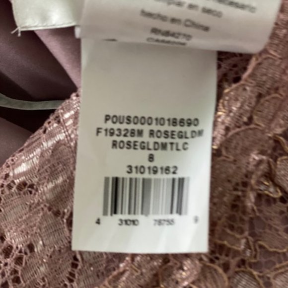 David's Bridal Rose Bridesmaid Dress w/Lace Bodice - Picture 6 of 6